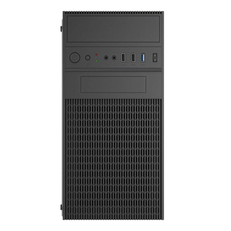 Akyga microATX Case AK19BK USB-C + USB 3.0 + 2x USB 2.0 Black W Or PSU