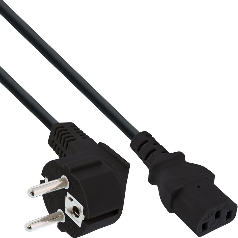 Inline Cable Power Type F Ángulo a Connector IEC 2,5M