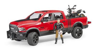 Bruder RAM 2500 Power Wagon With Ducati Desert Sled And Conductor — image 1
