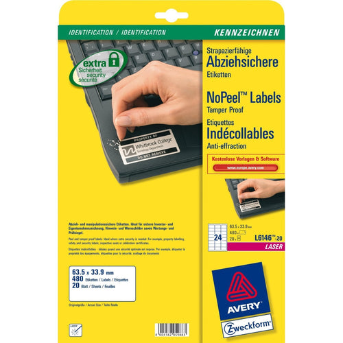Avery Zweckform Nopeel A4 63,5 X 33,9MM — image 1