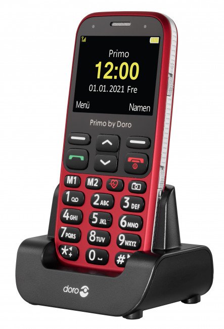 Doro Primo By 368 Phone Mobile Phone With Buttons Large Button Pánico Red
