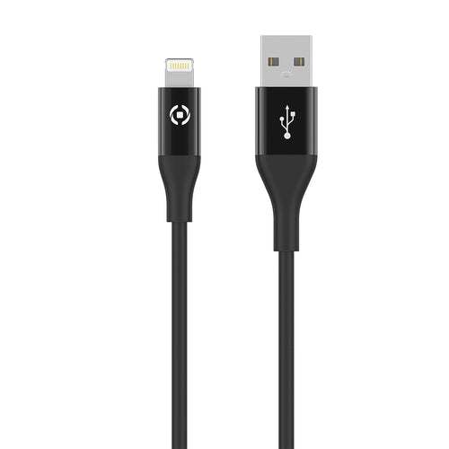 Celly USBLIGHTCOL3MBK Cable Connector Lightning 3M Black — image 1