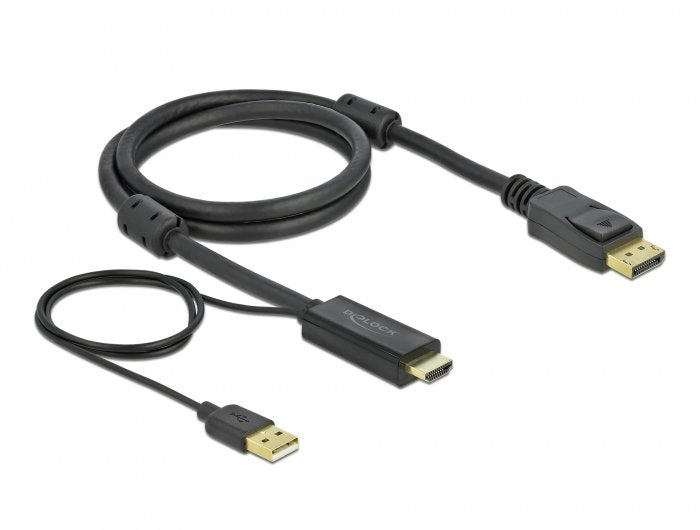 Delock HDMI Cable a DisplayPort 4K 30 HZ 1M
