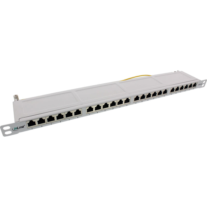 Inline Patch Panel 19 CAT.6A 24 Ports 0.5U Grey Claro RAL7035