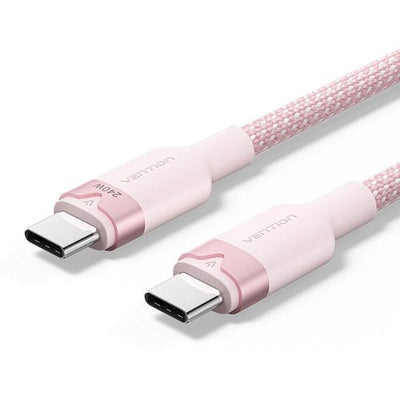 Vention USB Cable 2.0 Type-c 5A Triph USB Type-c Male USB Type-c Male Up To 240W 480Mbps 2M Pink — image 1