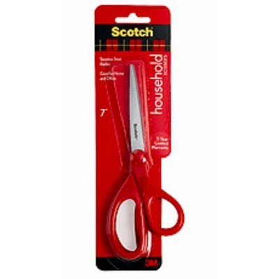 Scotch Scissors Universales 18CM - Steel Inoxidable - Handle Ergonomico - Red