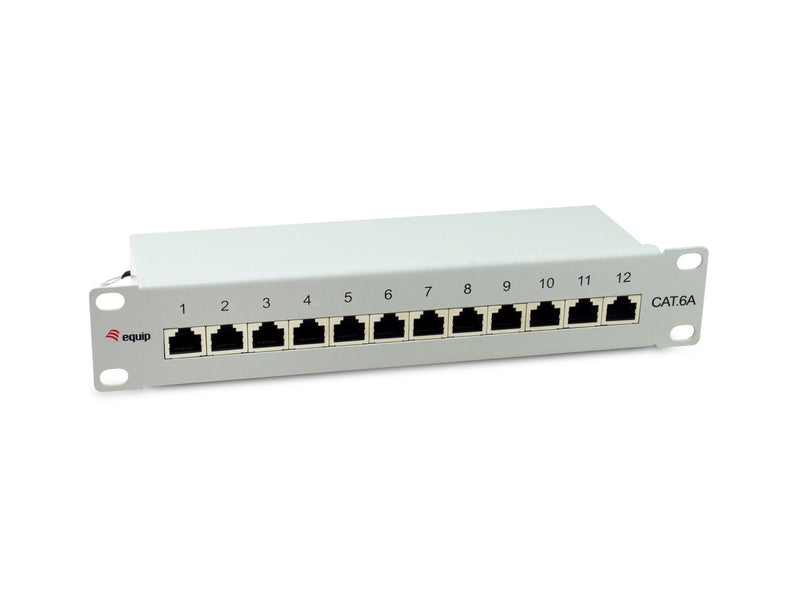 Equip Patchpanel 12x RJ45 CAT.6A 10 FTP 1HE Premium Grey Claro