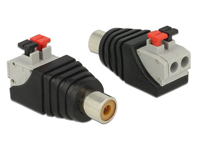 Delock Adapter Rca Female Bloque Terminals With Pulsador 2 Pines — image 1