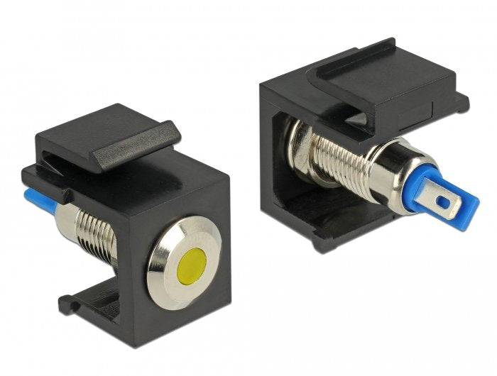 Delock LED Keystone Yellow 6V Flat Black 86462
