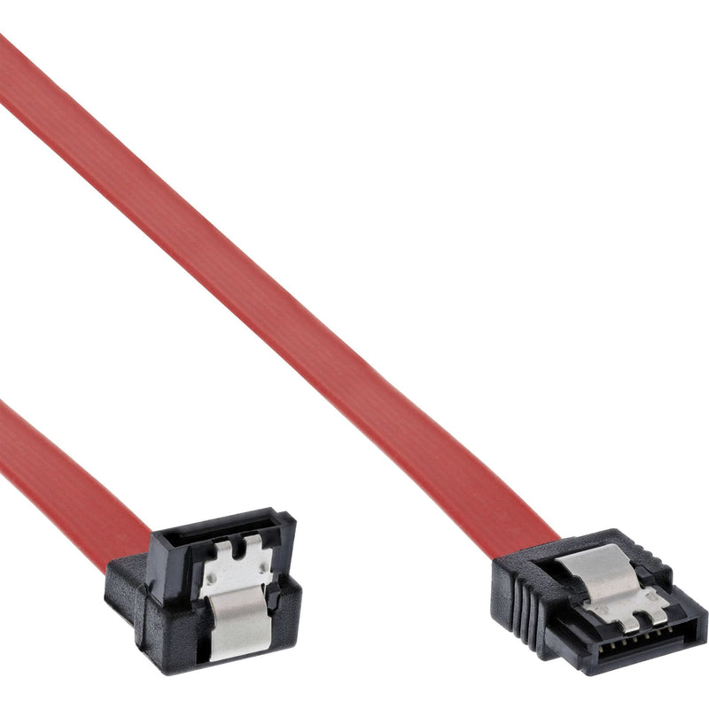 Inline Cable SATA Enlaces S-ata 150/300/600 Ángulo With Pestillos 90° 0,7M