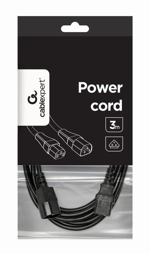 Gembird Cable Power C13 a C14 3M Black — image 1