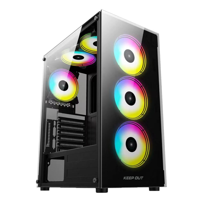 Box Semitorre ATX XC-210 Glass ARGB Keepout Bahías Int.: 1X3,5, 2X2,5/ 2XUSB2.0, 1XUSB3.0/ Audio In/Out