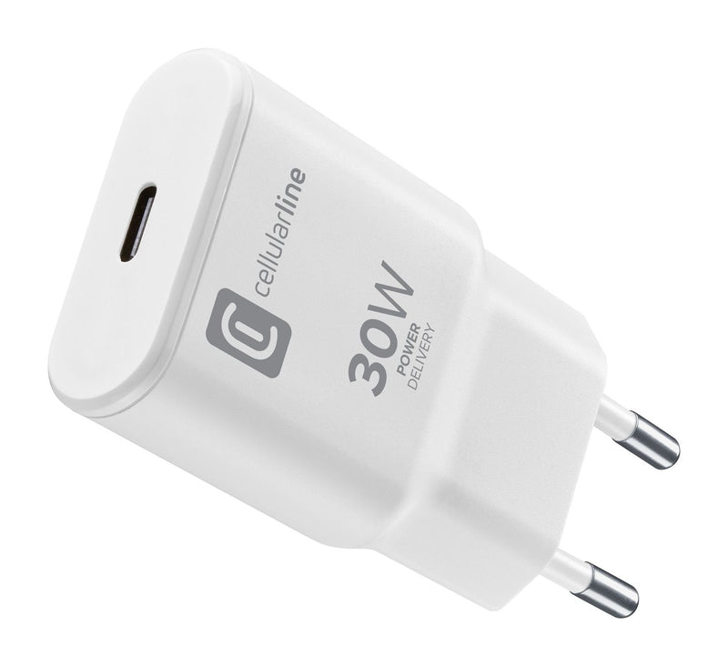 Cellularline USB-C GaN Travel Charger 30W White
