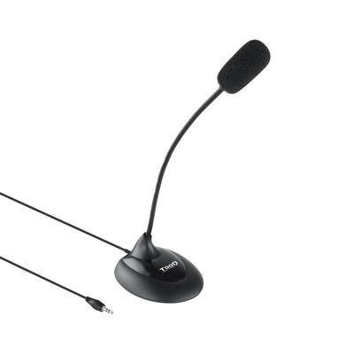 TooQ Microphone Desk Flexible Omnidirectional - Switch On/Off - Cable 2M - Jack 3.5MM - Black — image 1