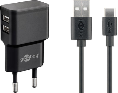 Goobay 44986 Charger Dispositivo Mobile Phone Black Indoor Black Indoor Power Alterna, 5V, 1M, Black — image 1