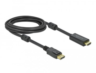 Delock DisplayPort 1.2 HDMI Cable 4K 60HZ 3M Activo Black — image 1