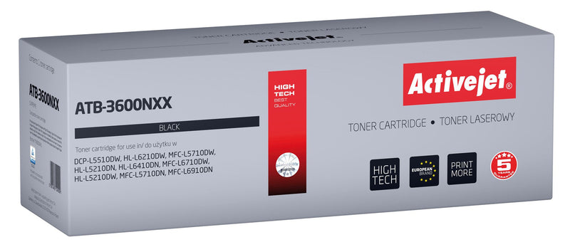 Activejet Toner ATB-3600NXX Printers Brother Replacementbrother TN3600XXL Supreme 11000 Páginas Black