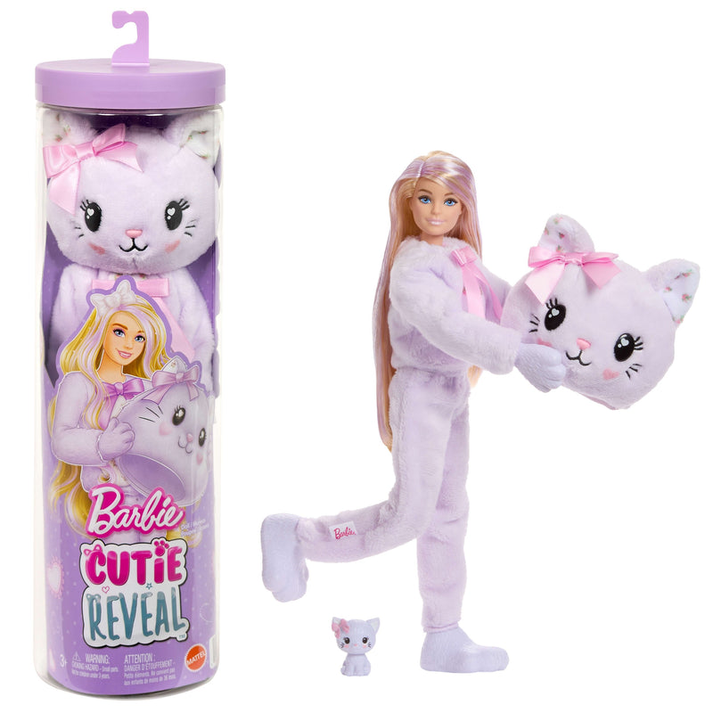 Muñeca Gatito Lila Cutie Reveal Lazos Dulces Barbie