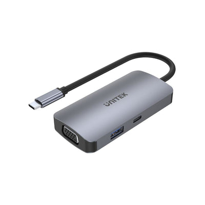 Unitek Hub USB-C 1x USB 3.1 GEN1 VGA 2x HDMI Pd Mst — image 1