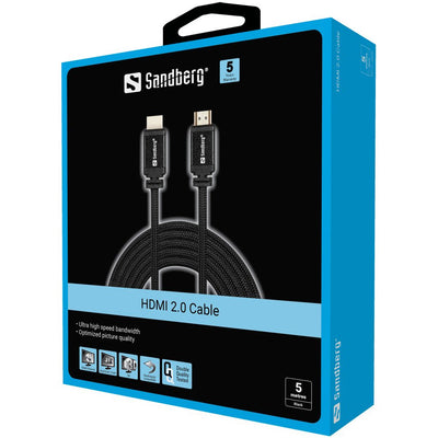 Sandberg Cable HDMI 2.0 19M-19M, 5M, Resolutions Up To 4K, Dualview, True 21:9 — image 1