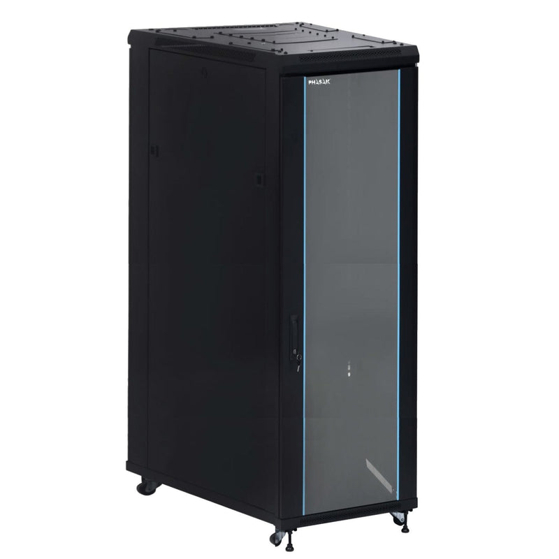 Phasak Cabinet Rack Floor 19 Pro 47U Black 600X1000 Montado Pho 6147
