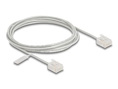Delock RJ45 Network Cable CAT.6 UTP Ultra Slim 2M Grey With Kurzen Machon — image 1