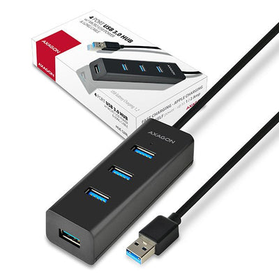 Axagon HUE-S2BL Usb-a-hub, 4x USB 3.0, Externe Mromversorgung - 1,2M — image 1