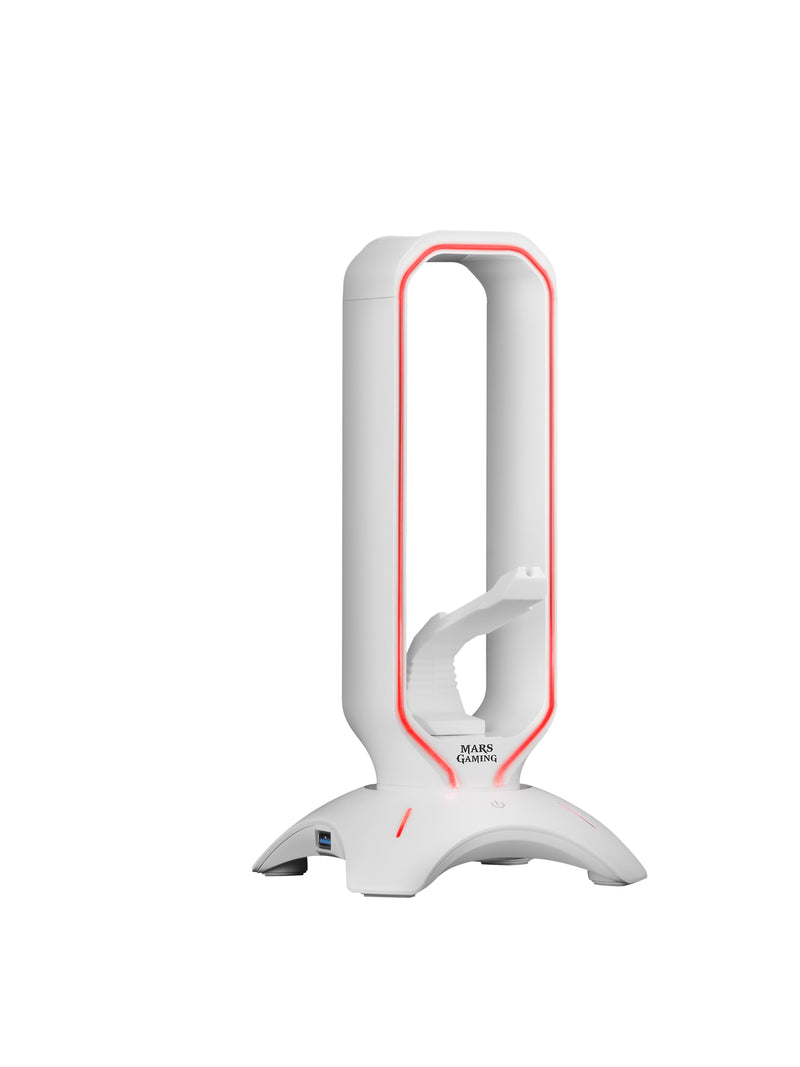 Mars Gaming Stand 3 1 Mhhprow White Stand Headphones + Bungee Mouse + Hub USB 2*USB 3.0 Iluminado 7 Colours +