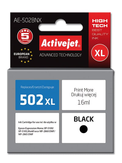 Activejet Ink AE-502BNX (reemplazo Epson 502XL W14010 - Supreme - 16ML - Black — image 1