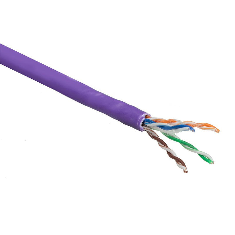CAT.6 U UTP Solid Installation Cable Without Pair Splitter, Lszh, Cpr Euroclass Dca, 24AWG, Violet 305 Meter