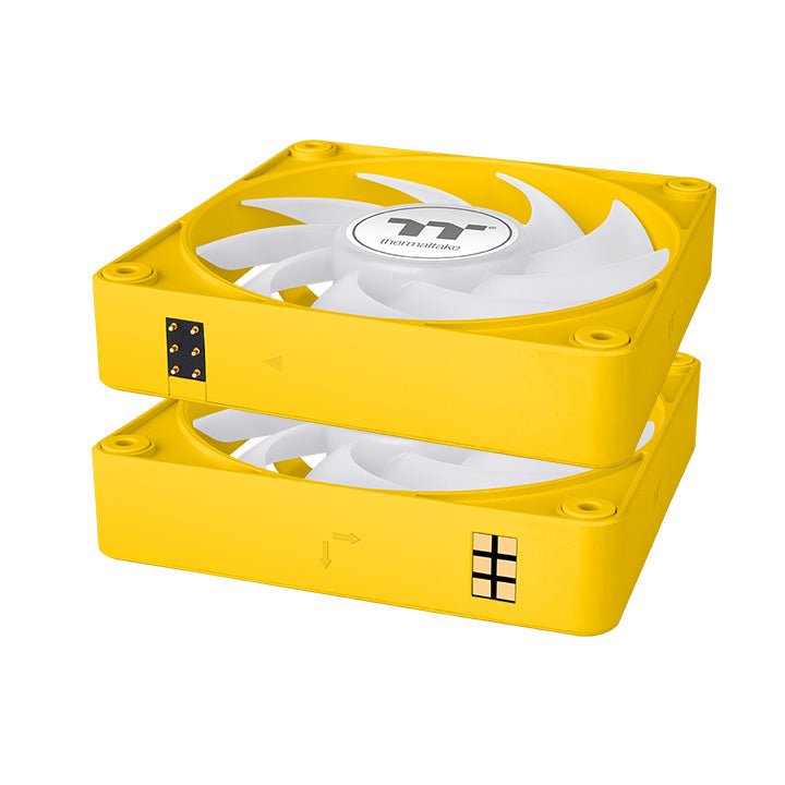 Thermaltake Fan Refrigeración PC CT120 Ex ARGB Sync Bumblebee, Fan Box Yellow Paquete 3, 120MM