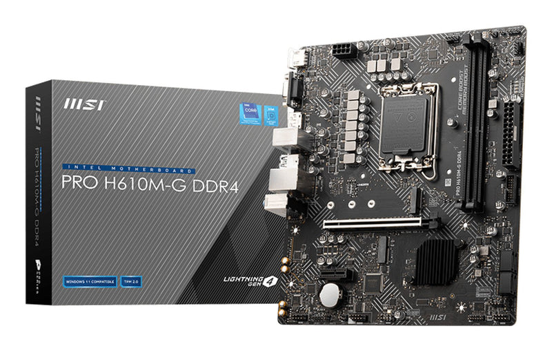 MSI Motherboard Intel 1700 Pro H610M-G DDR4 M-atx, 2XDDR4 7D46-009R
