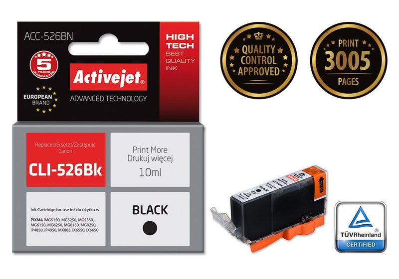Activejet ACC-526BN Ink Cartridge Compatible Black 1 Pieces