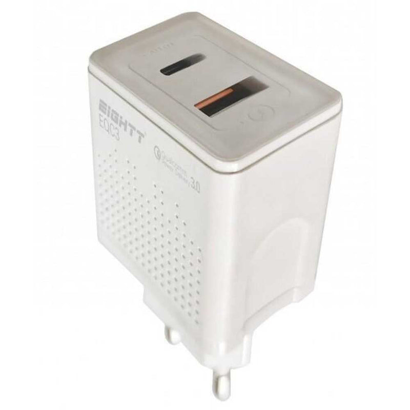 Eightt Charger Qualcomm 2 Sockets Usb-Type-c
