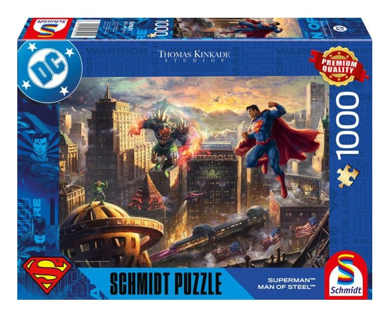 Schmidt Spiele Thomas Kinkade Studios: DC Superman - Hombre Steel Puzzle 1000 Pieces 58591