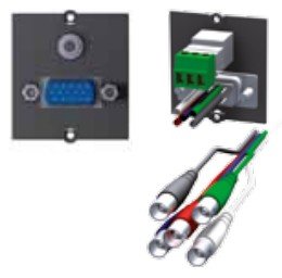 Bachmann Módulo Personalizado 1x VGA + 1X Stereo Black Plugs Desk 917.073