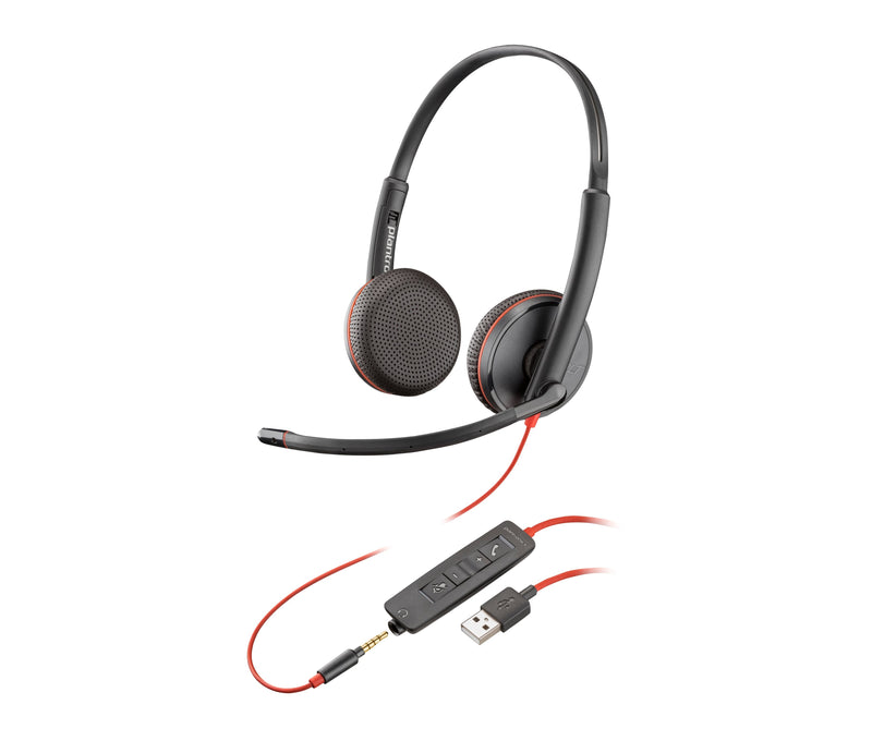 HP Poly Blackwire 3225 Stereo USB-A Headset (bulk) Alámbrico Diadema USB Type a Black