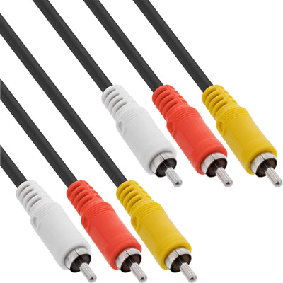 Inline Av Cable 3X Rca Male a Male 0.5M — image 1