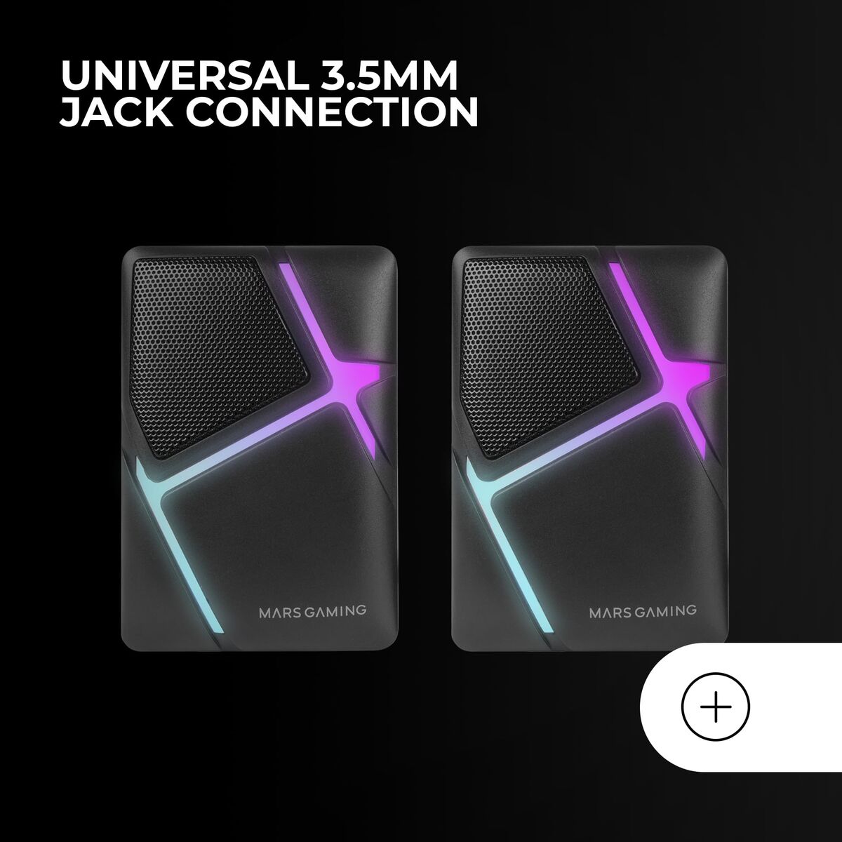 Mars Gaming Pc Speakers Mars Gaming Ms-H White Black 4 W