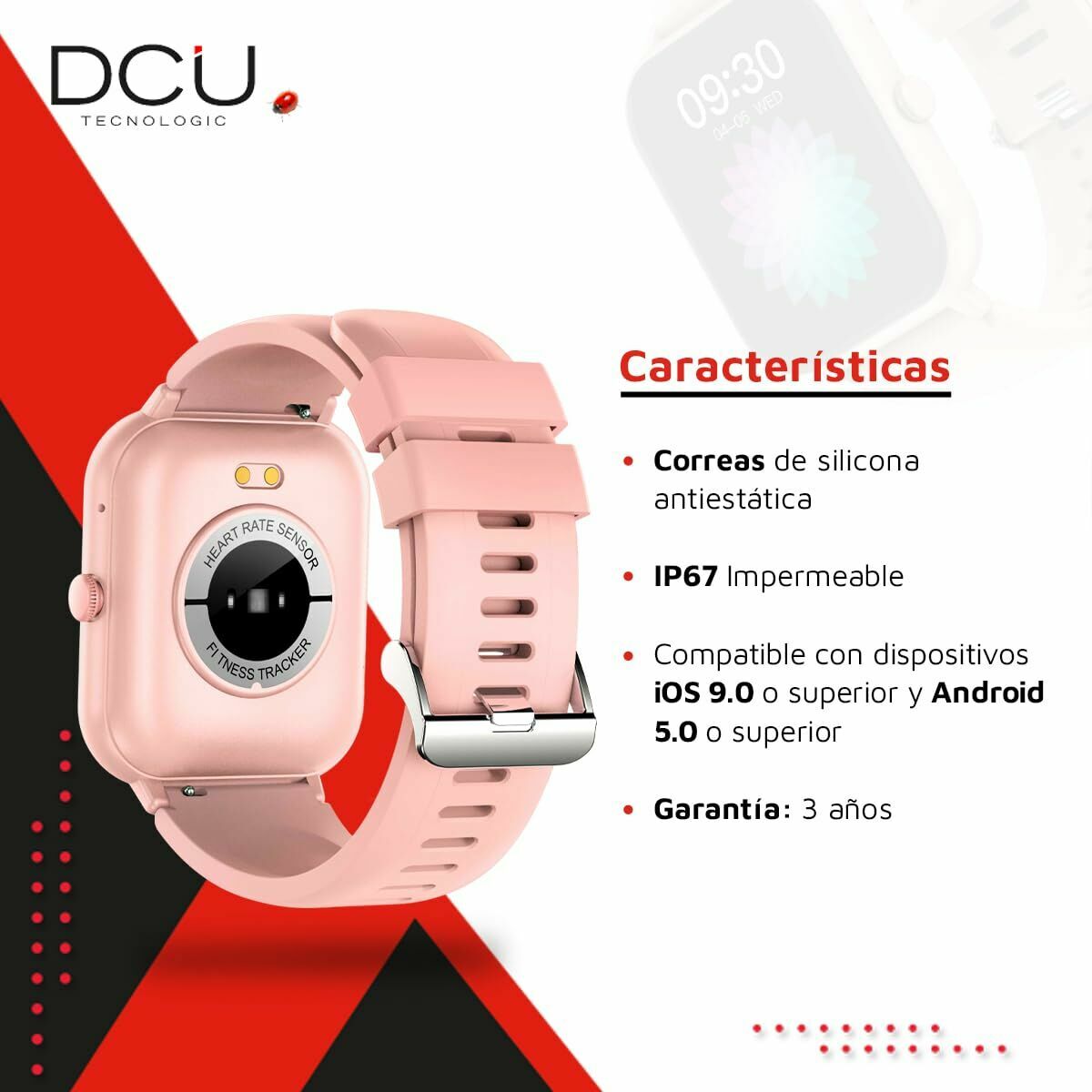Dcu Tecnologic Smartwatch Dcu Curved Glass Pro Pink