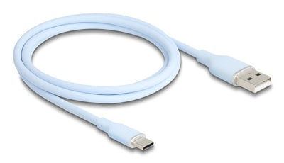 Delock USB 2.0 USB Cable Typ-a St USB Typ-c St 1M Blue — image 1