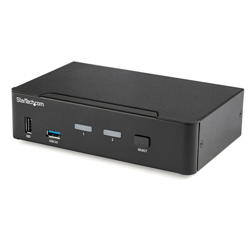 StarTech.com Switch Conmutador KVM DisplayPort 2 Ports 4K 60HZ Switch KVM DisplayPort 1.2 Conmutador KVM / Aud