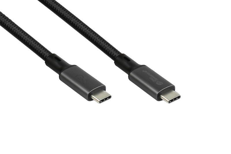 Good Connection Magnet. USB4.0 3X2 USB-C Spiralk. Black 1M