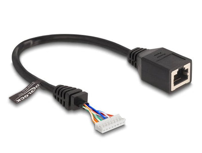 Delock 88006 Cable RJ45 Female a Connector Female 2,00MM 8 Pines CAT.5E 23CM Black — image 1