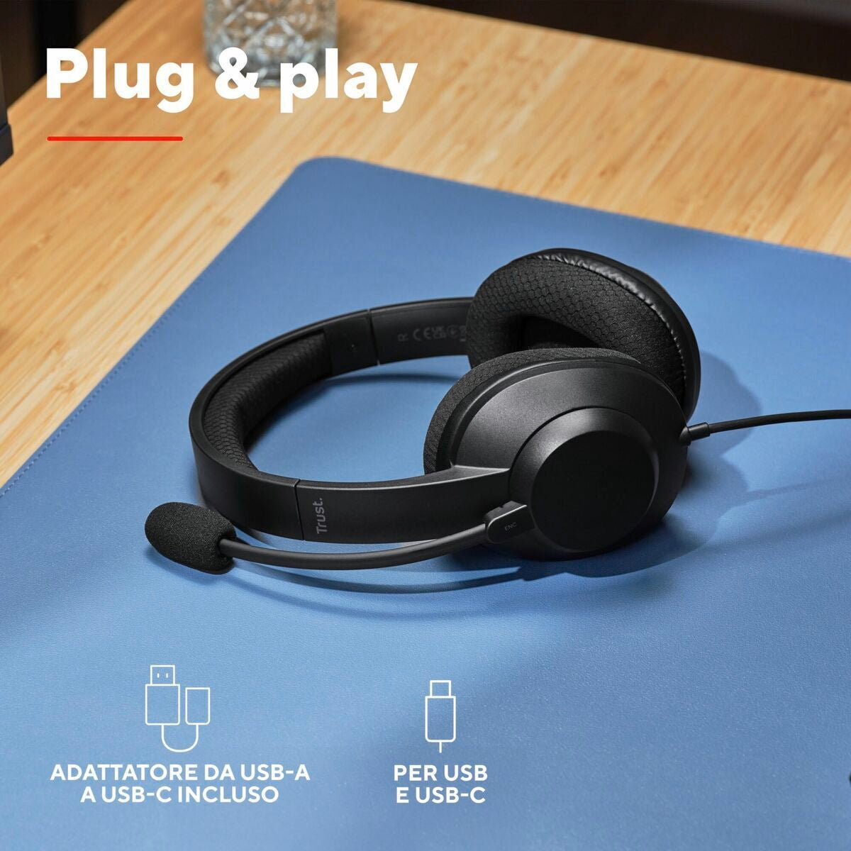 Trust Headphones Trust 25462 Black