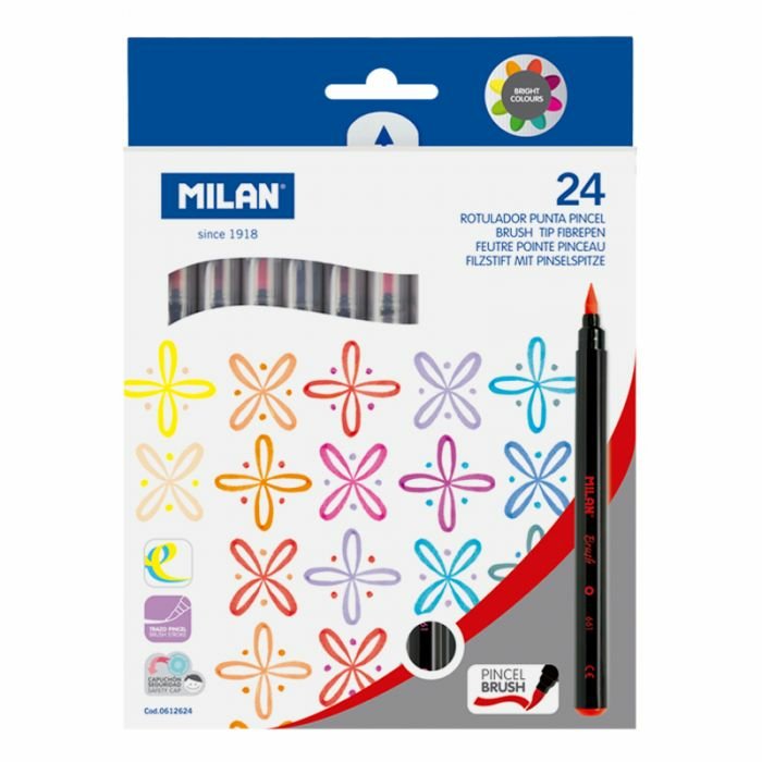 Milan Markers Punta Pincel Case 24 C/Surtidos