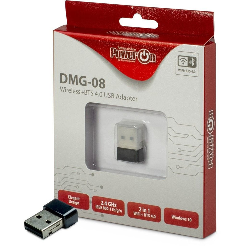 Adapter USB Inter-tech Wi-Fi 4 DMG-08 Wi-Fi + Bts 4 150Mbps Retail
