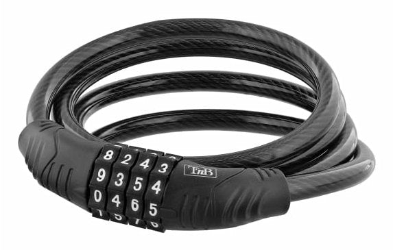 T'nb Umcodelock Padlock Bicycle Black 1200MM Cable Antirrobo