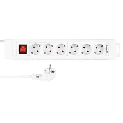 Rev Steckdosenleiste 6-FACH 2,4M Supraline M. Switch White Power Strip — image 1