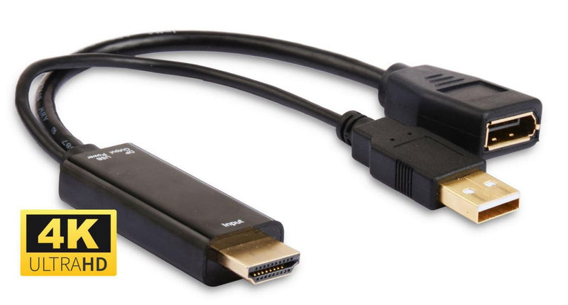 Microconnect HDMDPP1 Adapter Cable Vídeo 0,15M HDMI Type a Standard DisplayPort Black